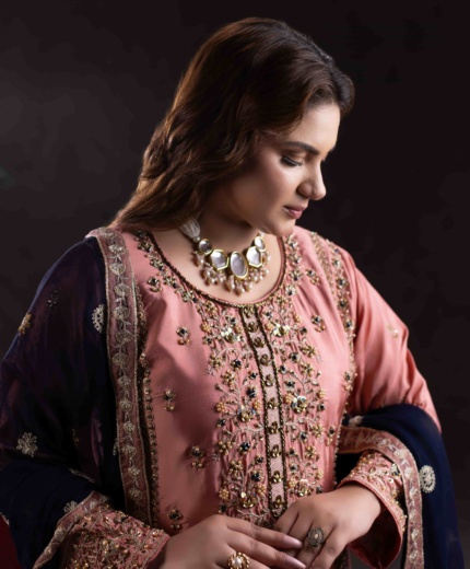TS-11-B Luxury Tassel Silk Farshi Shalwar Set | Tehzeeb Collection